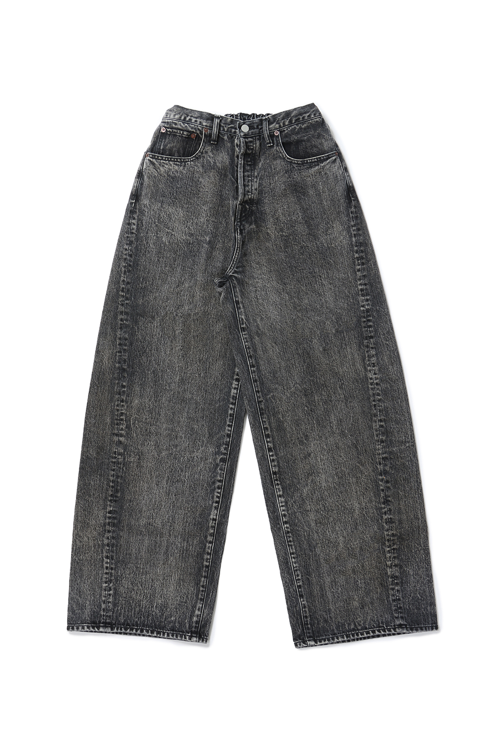 TWIST SEAM BAGGY VINTAGE DENIM JEANS - BLACK (ST.1074) | セレクト