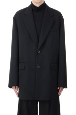 OVERSIZED SINGLE BREASTED LONG JACKET - BLACK (ST.1086)