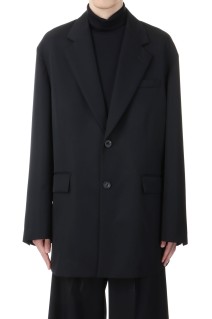 OVERSIZED SINGLE BREASTED LONG JACKET - BLACK (ST.1086)