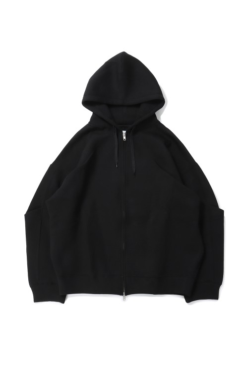 トップス COTTON DOUBLE KNIT TUCKED ZIP HOODIE S COTTON DOUBLE KNIT TUCKED ZIP HOODY-コットンダブルニット
