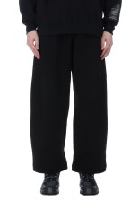 COTTON DOUBLE KNIT TWIST SEAM PANTS - BLACK (ST.1120)