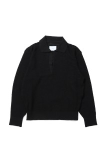 SHEER LIGHT KNIT SKIPPER LS - BLACK (ST.1150)