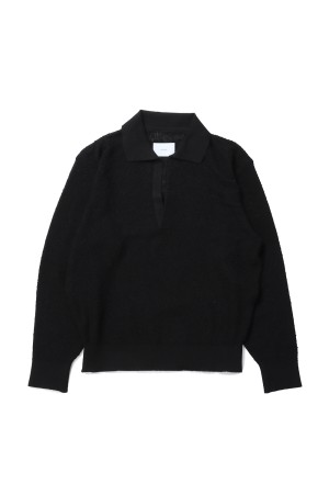 SHEER LIGHT KNIT SKIPPER LS - BLACK (ST.1150)