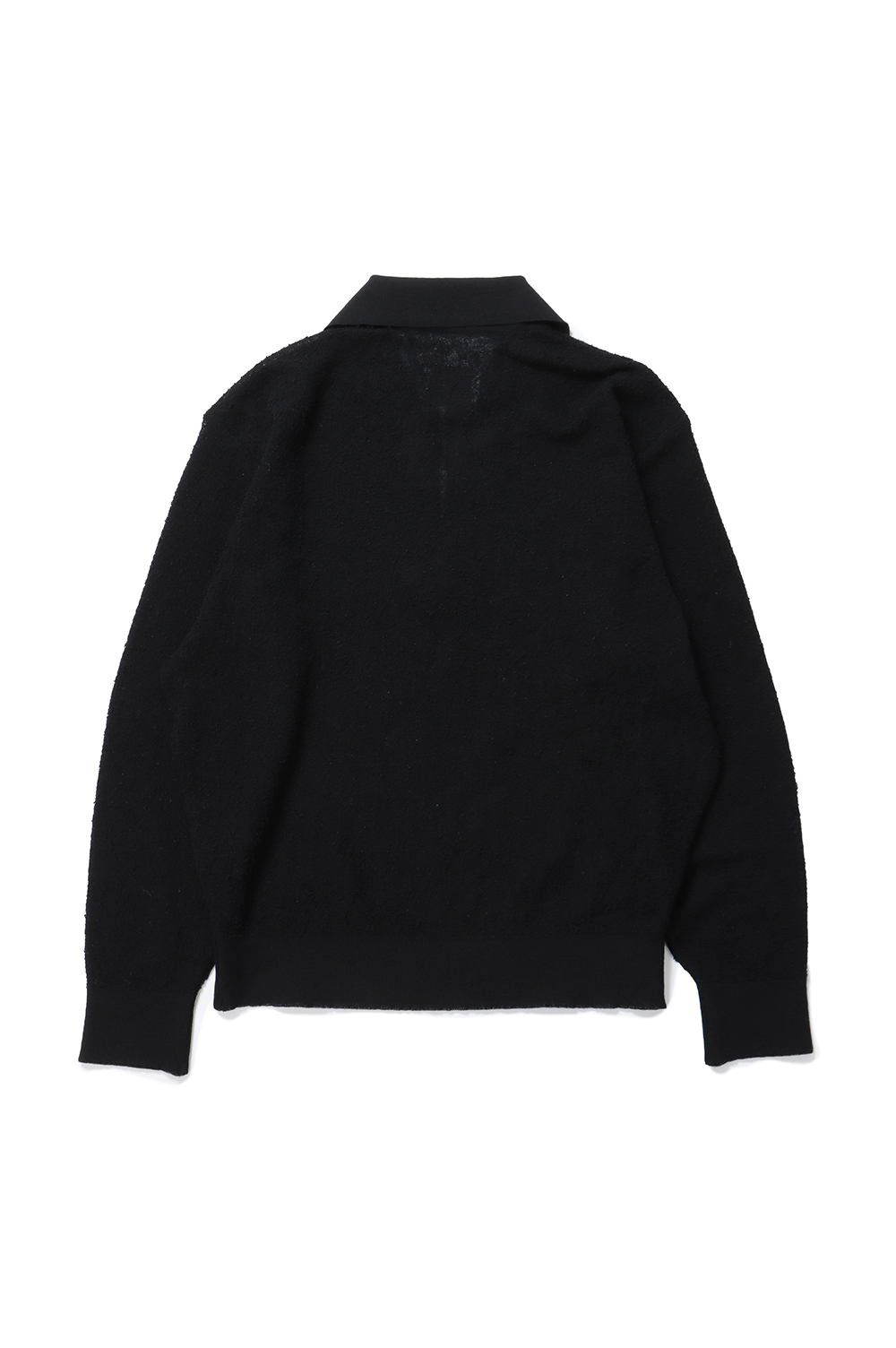 SHEER LIGHT KNIT SKIPPER LS - BLACK (ST.1150) | セレクトショップ