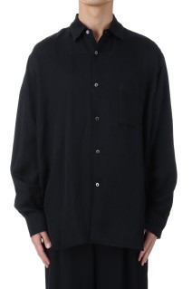 VIS/LI TWILL OVERSIZED LS SHIRT - BLACK (ST.1152)