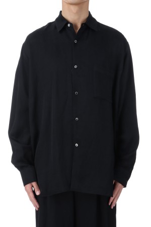 VIS/LI TWILL OVERSIZED LS SHIRT - BLACK (ST.1152)