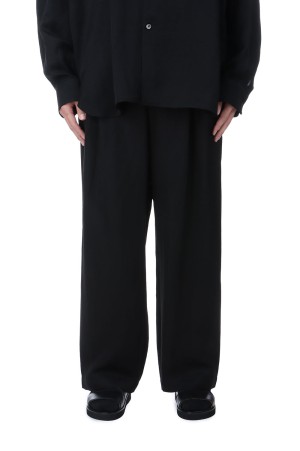 VIS/LI TWILL WIDE EASY TROUSERS - BLACK (ST.1156)