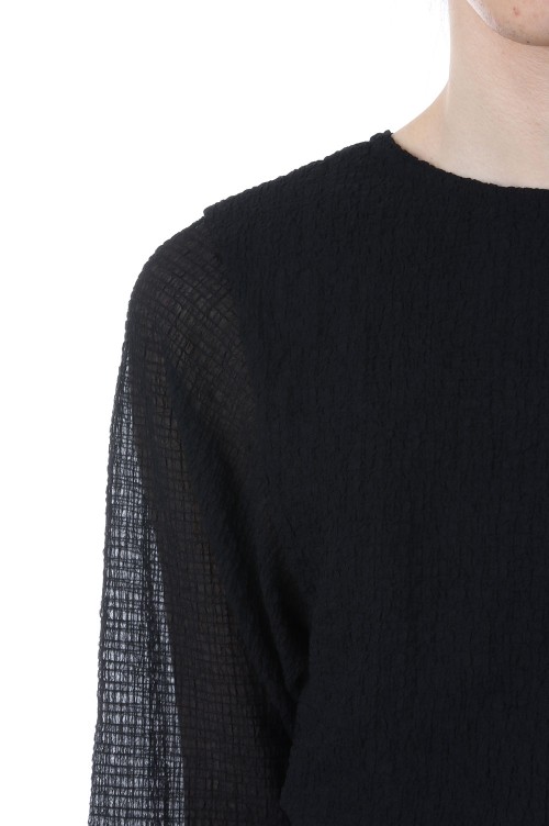 DRAPED L/S TOP - BLACK (SS25-JER-104-01) | セレクトショップ