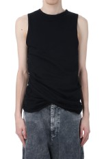 DRAPED TANK TOP - BLACK (SS25-JER-105-01)