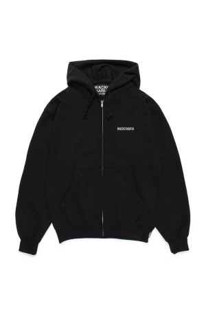 要在庫確認【WACKO MARIA】 FULL ZIP HOODED SWEAT SHIRT HEAVY WEIGHT FULL ZIP HOODED SWEAT SHIRT / GRAY (25SSE-WMC