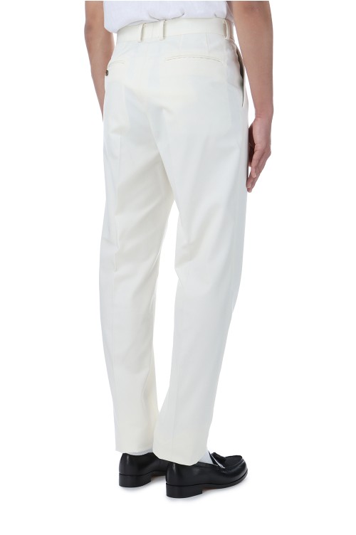 PLEATED TROUSERS ( TYPE-2 ) / WHITE (25SSE-WMP-TR01) | セレクト