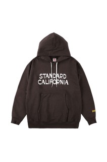 JEFF FOR SD LOGO HOOD SWEAT - BROWN