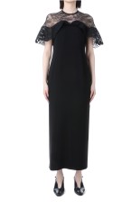 Tulle Lace Classic Dress - BLACK (MM25SS-DR093)