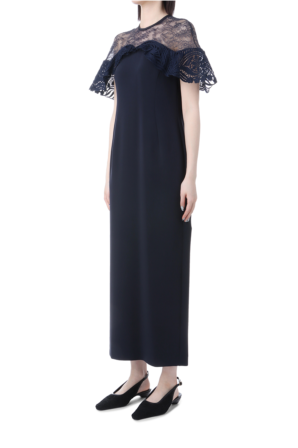 Tulle Lace Classic Dress - NAVY (MM25SS-DR093) | セレクトショップ