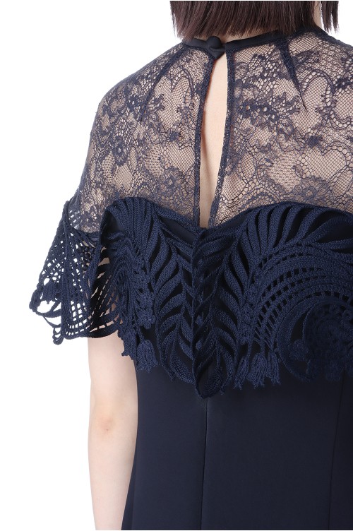 Tulle Lace Classic Dress - NAVY (MM25SS-DR093) | セレクトショップ