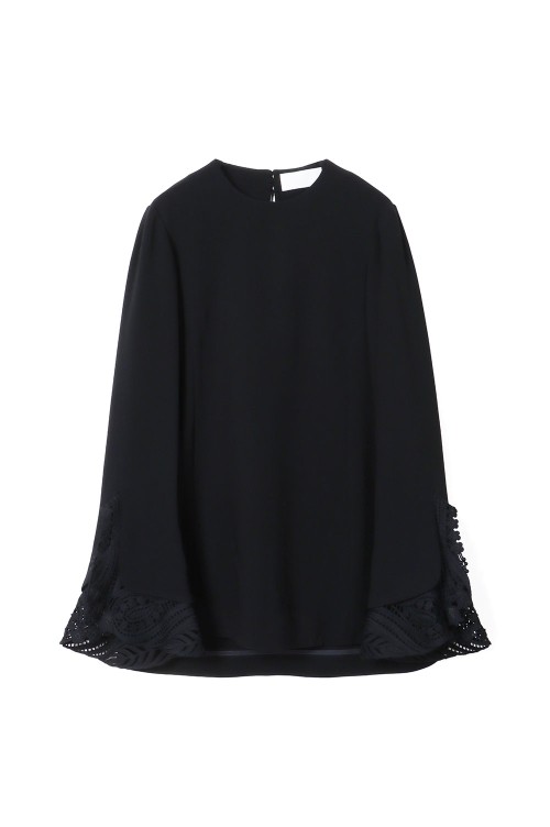 最終　mamekurogouchi Embroidered Cuffs Top Embroidered Cuffs Top - BLACK (MM25SS-SH095) | セレクトショップ