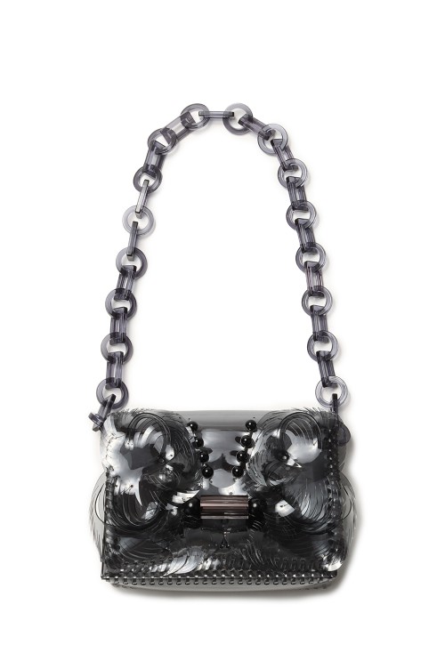 Transparent Sculptural Mini Chain Bag - BLACK (MMSS17-AC095 