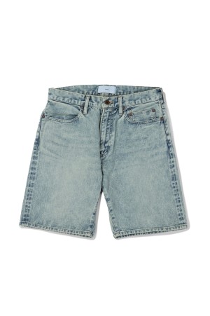 DENIM SHORT TROUSERS STRAGHIT CUT - FADED INDIGO (2541000411)