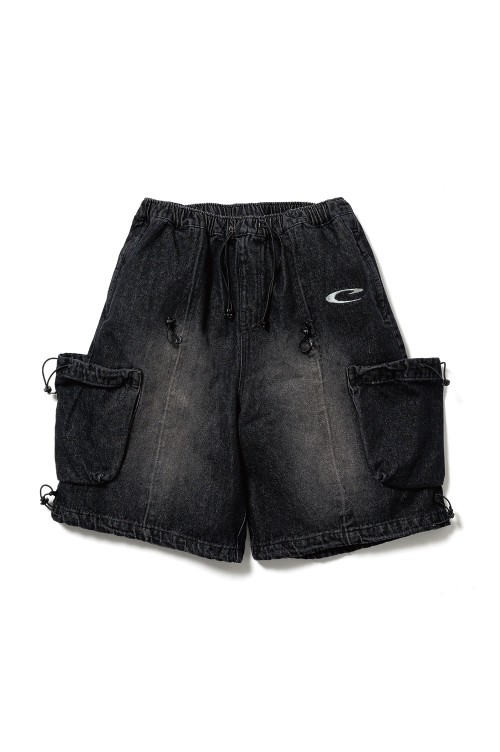 CPG ANOMALY CORD DENIM HALF PANTS - BLACK (25SS-CPG-05