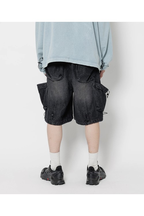 CPG ANOMALY CORD DENIM HALF PANTS - BLACK (25SS-CPG-05 / FS1749