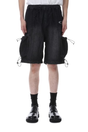 CPG ANOMALY CORD DENIM HALF PANTS - BLACK (25SS-CPG-05 / FS1749)