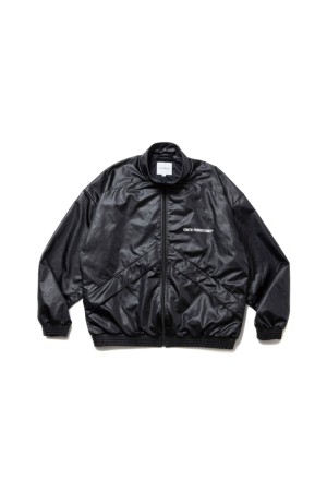 Damp Coated Satin Track Jacket - Black (CTE-24A232)