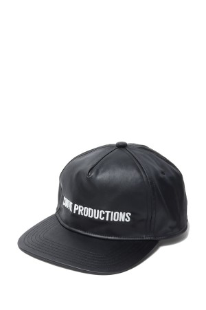 Damp Coated Satin 5 Panel Cap - Black x White (CTE-24A542)