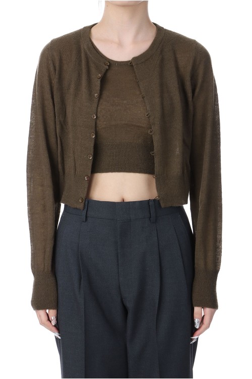 anuke Layered Knit Combi モカ