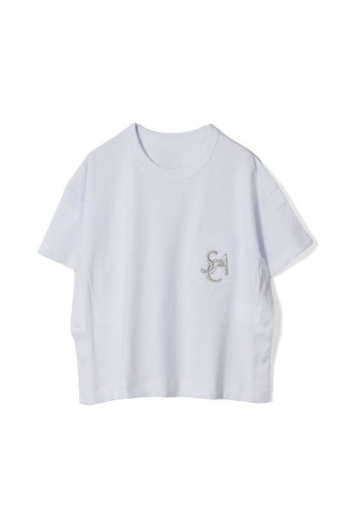 Emblem Cotton Jersey T-Shirt - WHITE (25-07859) | セレクト