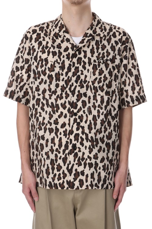 Stony paint open collar shirt / Onyx | 0658