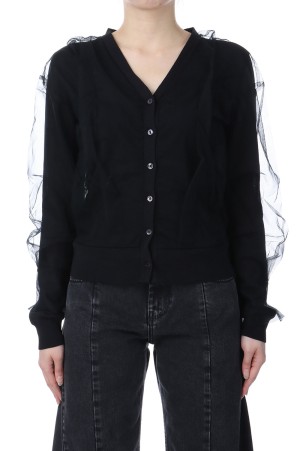Tulle Cardigan - BLACK (CK-25082)
