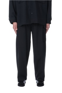 Washed Wool Voile Side Seamless 4P Pants - HeatherBlack (BHS25S009WV)