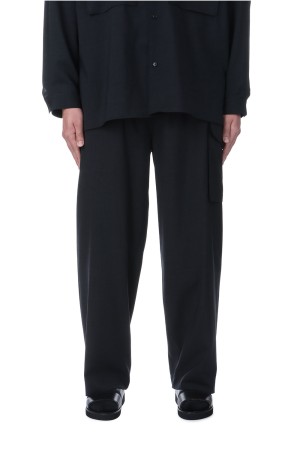 Washed Wool Voile Side Seamless 4P Pants - HeatherBlack (BHS25S009WV)