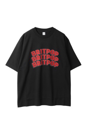 BRITPOP Print Tee WIDE - InkBlackxRed-PT (bROOTS25S34A)