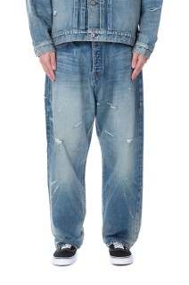 xFragment Design DAMAGE DENIM PANTS - INDIGO (SQ-25SS-PT-06)