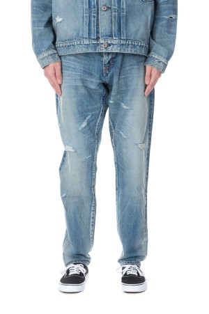 xFragment Design DAMAGE DENIM PANTS - INDIGO (SQ-25SS-PT-07)