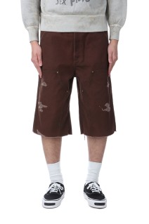BORO Duck Painter Wide Bermuda Pants - BROWN (G14PT093)
