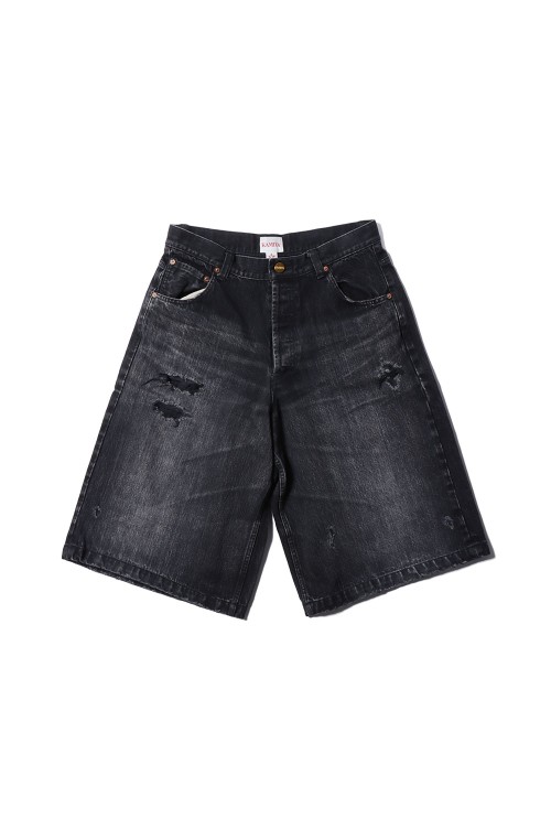 Denim Wide Bermuda Pants - BLACK (G14PT039) | セレクトショップ Denim Wide Bermuda Pants - BLACK (G14PT039) | セレクトショップ