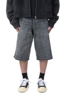 Denim Wide Bermuda Pants - GRAY (G14PT039)