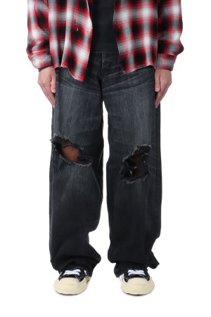 Denim Wide Pants - BLACK (G14PT036)