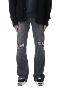 Denim Flare Pants - GRAY (G14PT037)