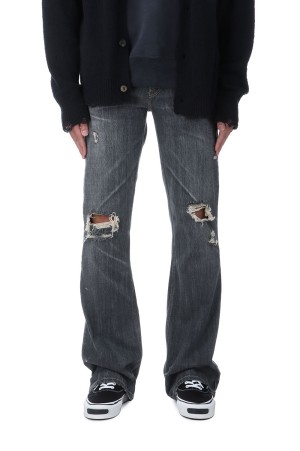 Denim Flare Pants - GRAY (G14PT037)