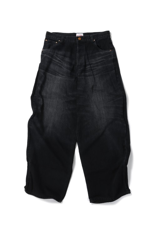 値下げ　KAMIYA Wave Denim Pants Mサイズ　黒 f32b8c7660644f91a83745405731a4