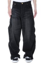 Wire Denim Wide Pants - BLACK (G14PT045)