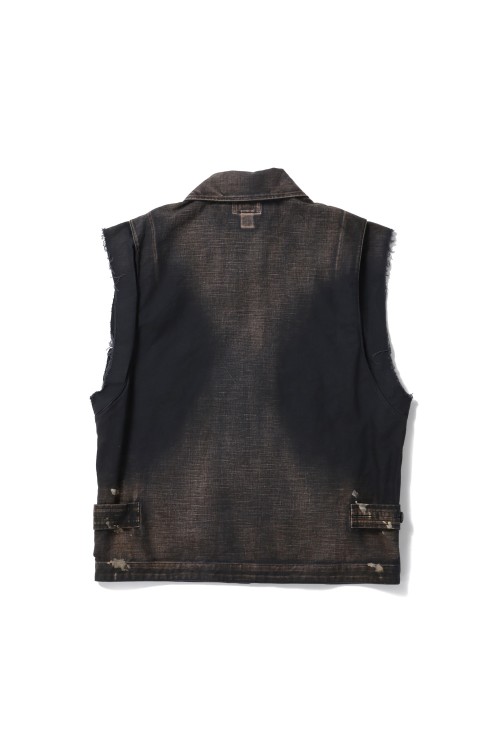 トップス kamiya SERGE PAINT VEST BLACK KAMIYA - 【25SS】セージ ペイント ベスト / SERGE PAINT VEST