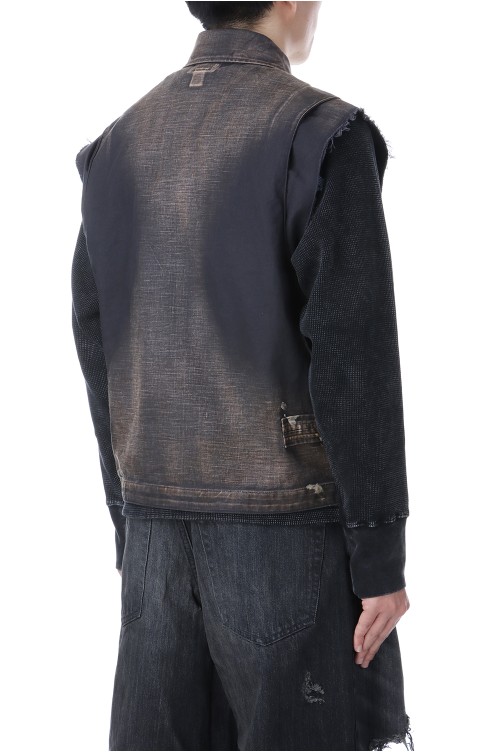 Serge Paint Vest - BLACK (G14VT029) | セレクトショップ