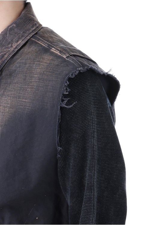 Serge Paint Vest - BLACK (G14VT029) | セレクトショップ