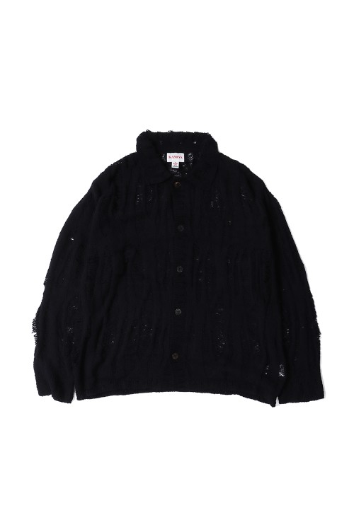 Distressed Knit Cardigan - BLACK (G14CD062) | セレクトショップ