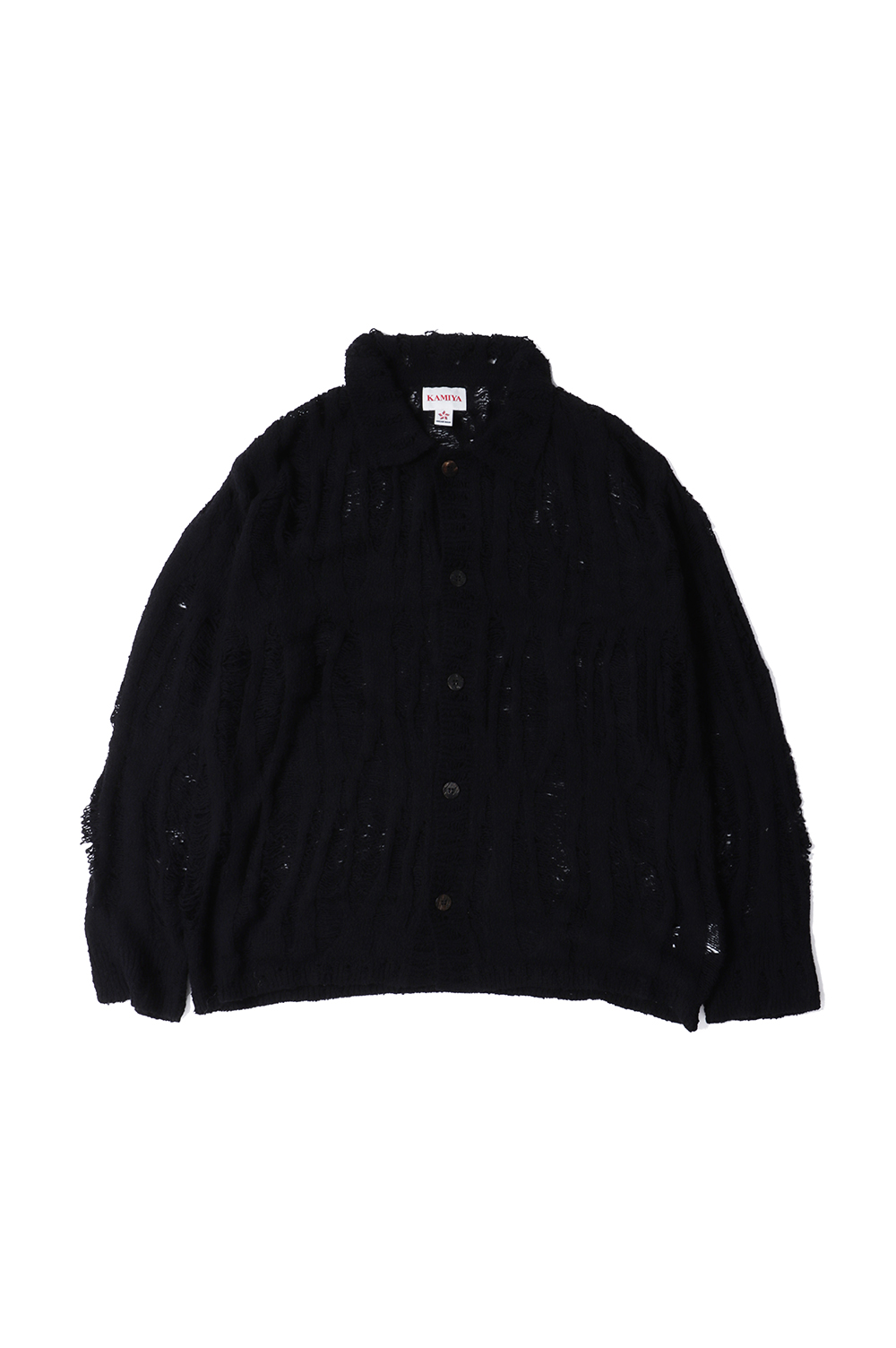 Distressed Knit Cardigan - BLACK (G14CD062) | セレクト