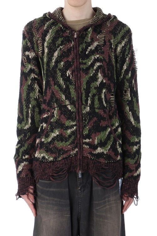 トップス KAMIYA Camouflage Knit Zip-up Hoodie Maison MIHARA YASUHIRO ONLINE STORE（メゾンミハラヤスヒロ